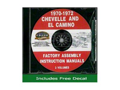 1970-1972 Chevelle and El Camino Assembly Manual (CD-ROM)