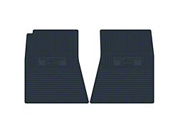 Vinyl Floor Mats with Bowtie Logo; Dark Blue (68-69 El Camino)