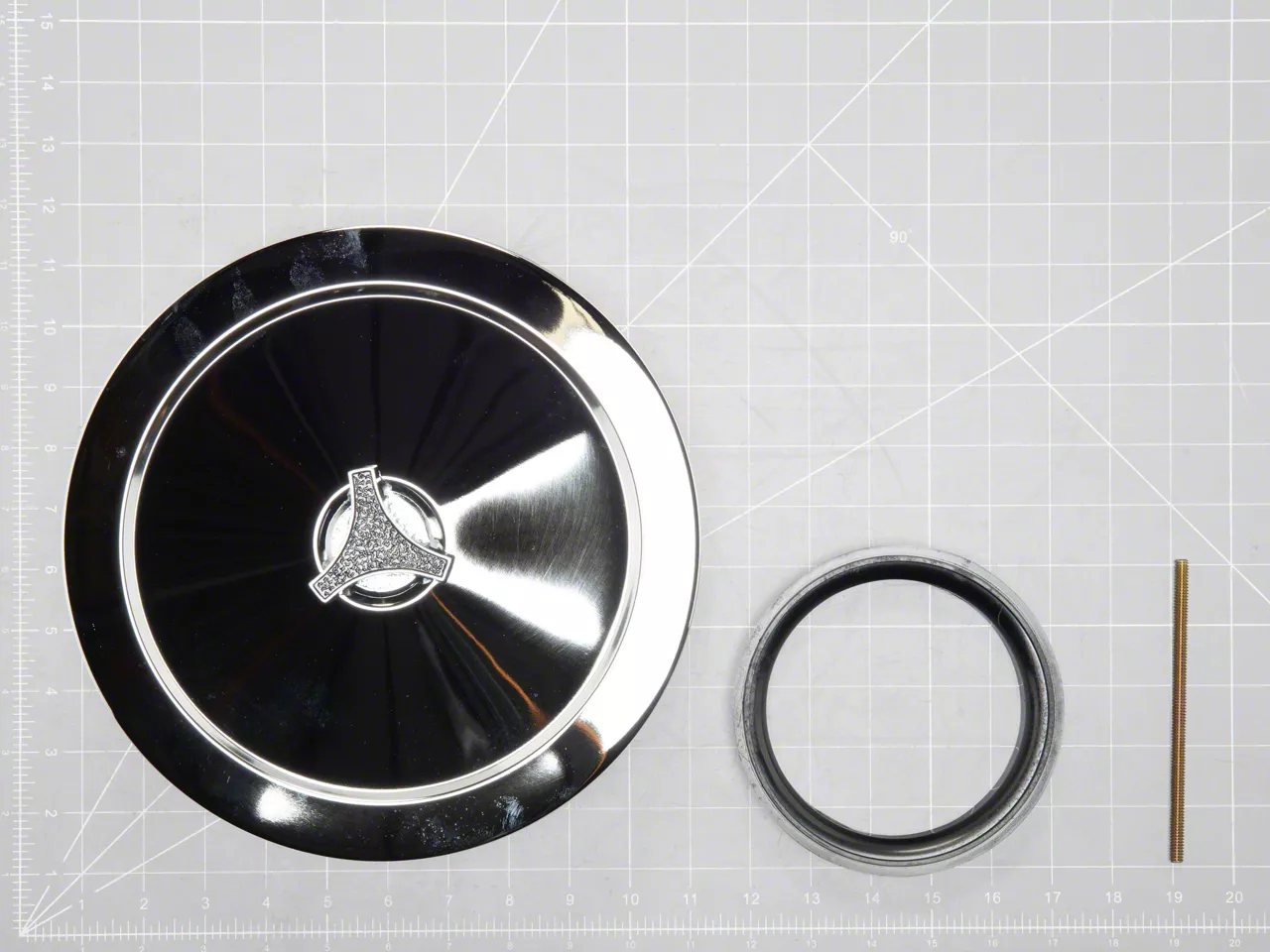 Ecklers Engine Air Cleaner Kit; 10 Inch Dia; Deluxe Model; Chrome