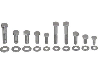 Engine Hardware Kit Small Block, Standard Exhaust,Stainless