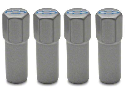 Engine Valve Cover Mini Nuts; Steel; Gray; Bowtie Logo; Studs Included; 4pc