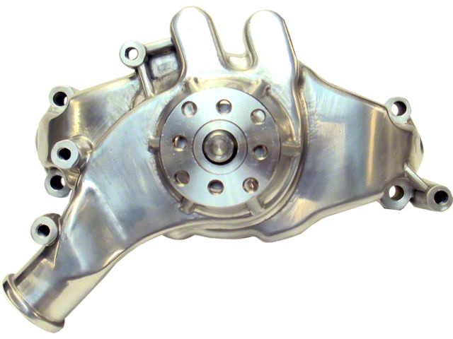 Engine Water Pump; Mechanical Long Style; High Flow Model; Polished; BB Chevy