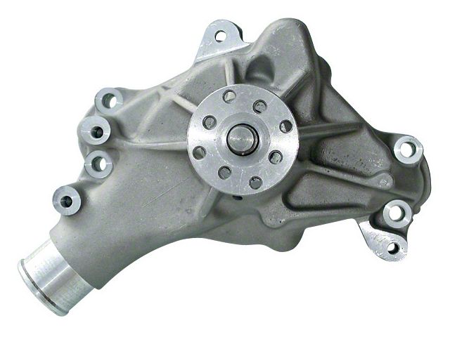 Engine Water Pump; Mechanical Long Style; High Flow Model; Satin; SB Chevy