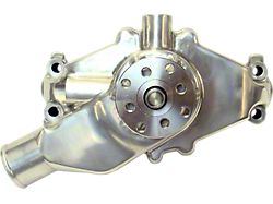 Engine Water Pump; Mechanical Short Style; High Flow Model; Polished; SB Chevy