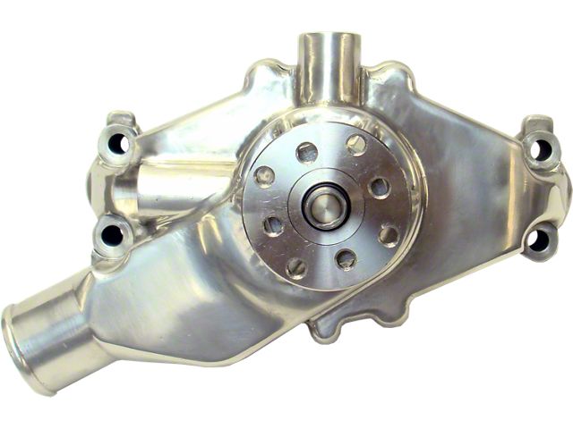 Engine Water Pump; Mechanical Short Style; High Flow Model; Polished; SB Chevy