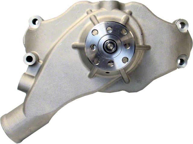Engine Water Pump; Mechanical Short Style; High Flow Model; Satin; BB Chevy