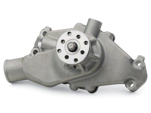 Engine Water Pump; Mechanical Short Style; High Flow Model; Satin; SB Chevy