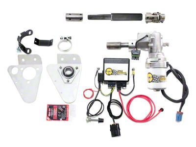 EPAS Performance Electric Power Steering Conversion Kit with Adjustable Potentiometer and Black IDIDIT Steering Column (1957 Bel Air w/ Floor Shift Manual Transmission)