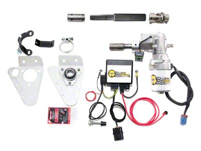 EPAS Performance Electric Power Steering Conversion Kit with Adjustable Potentiometer and Plain IDIDIT Steel Steering Column (1957 Bel Air w/ Floor Shift Automatic Transmission)