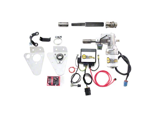 EPAS Performance Electric Power Steering Conversion Kit with GPS Automatic Adjust and Silver IDIDIT Steering Column (1957 Bel Air w/ Floor Shift Automatic Transmission)