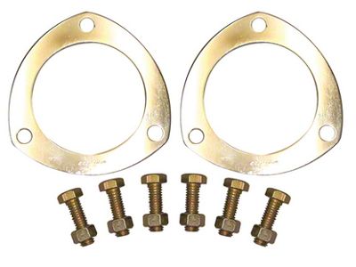 Exhaust Collector Gasket Kit; 3.0 In Dia.; Soft Aluminum; Bolts Included; 1-Pair