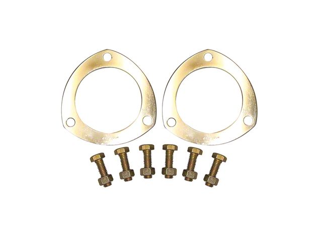 Exhaust Collector Gasket Kit; 3.0 In Dia.; Soft Aluminum; Bolts Included; 1-Pair