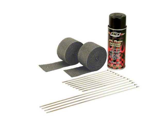 Exhaust & Pipe Wrap Kit, Black with HT
