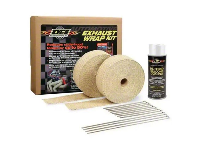 Exhaust & Pipe Wrap Kit, Tan with Aluminum HT