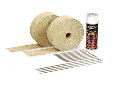 Exhaust & Pipe Wrap Kit, Tan with White HT