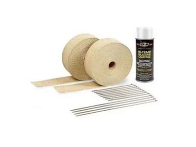 Exhaust & Pipe Wrap Kit, Tan with White HT