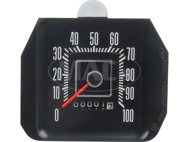F-Series Truck Speedometer Gauge, Red Needle, 1973-1977