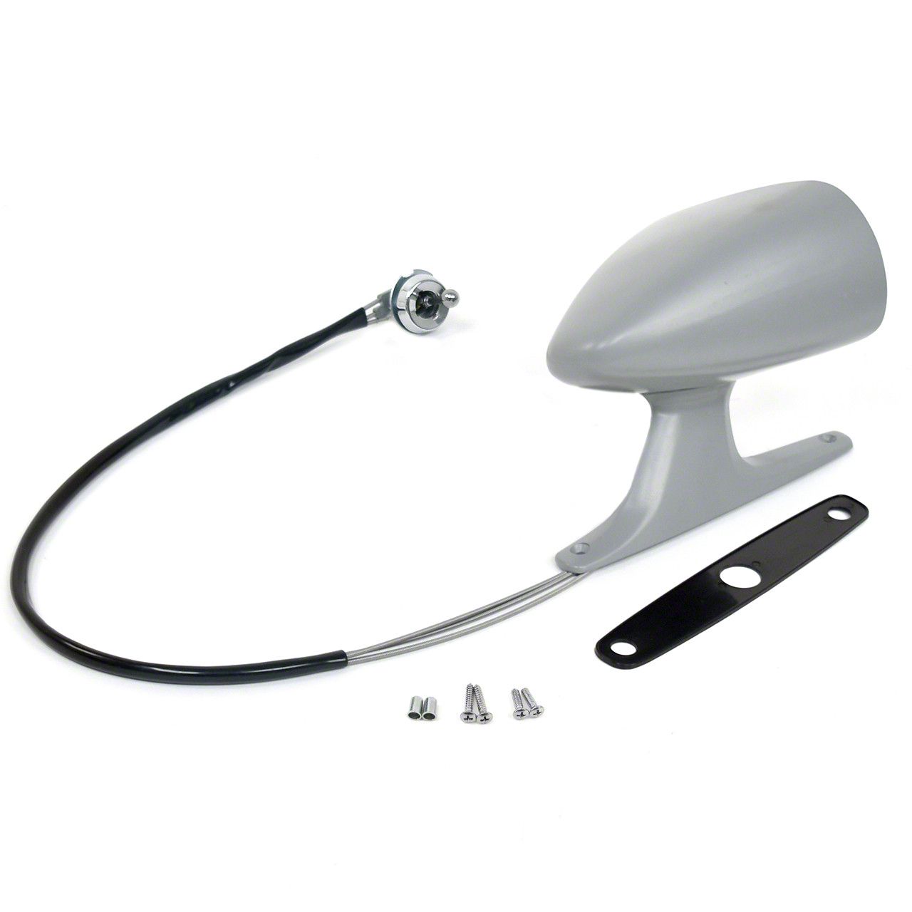 Ecklers Exterior Remote Racing Mirror; Driver Side; Unpainted (70