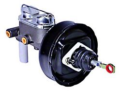 Master Power Brakes Legend Series Standard Front Disc Brake Conversion Kit with Booster/Master Cylinder Combo and Valve; Silver Zinc Calipers (62-69 Fairlane, Torino)