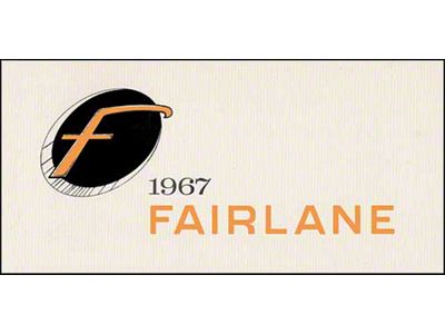Fairlane Owner's Manual - 74 Pages