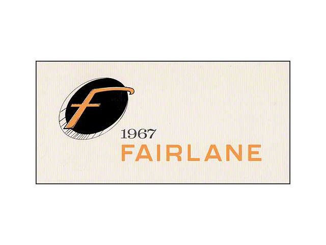 Fairlane Owner's Manual - 74 Pages