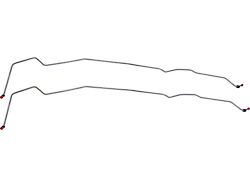 Fairlane/Torino/Cyclone C6 Transmission Cooler Lines, Big Block V8, OE Steel, 2-Piece, 1970 (C6 Auto Trans & Big Block V8)