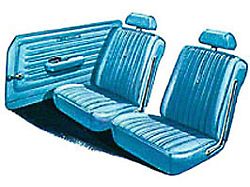 Fairlane, Torino, Front Bucket & Rear Seat Cover Set, Convertible, 1969