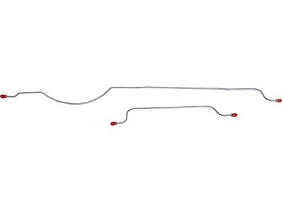 Falcon Rear Axle Brake Lines, 6-Cylinder, 2-Piece OE Steel,1962 (6-Cylinder)