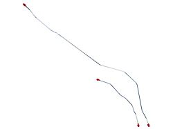 Falcon Rear Axle Brake Lines, 8 Rear End, 2-Piece OE Steel, 1963-1965 (8 Rear End)