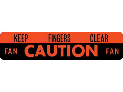 Fan Decal - Keep Fingers Clear, Fan Caution Fan - Mercury