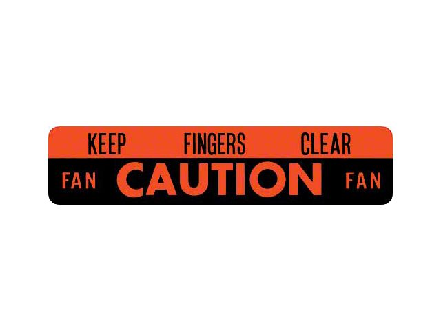 Fan Decal - Keep Fingers Clear, Fan Caution Fan - Mercury