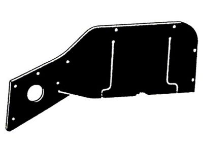 Fender Apron To Upper Control Arm Splash Shields - Die-Cut Black Rubber - Ford