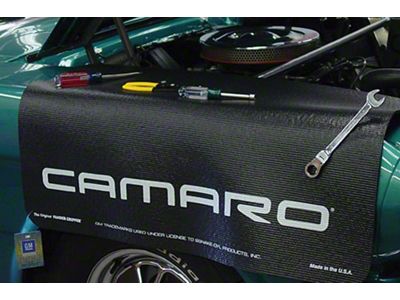 Fender Cover, Black, Gripper, Block Letters, Camaro Logo