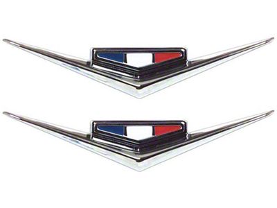 Fender Emblems, V, Pair, 283, Nova, Show Quality 1964