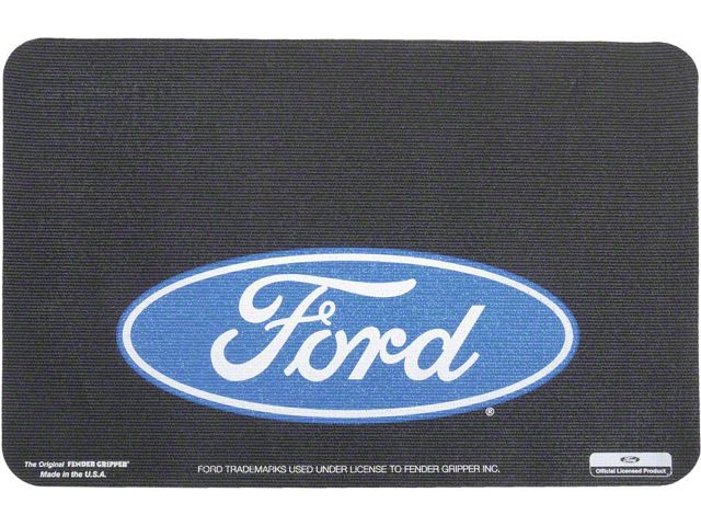 Fender Gripper - Black With Ford Oval In Blue and White
