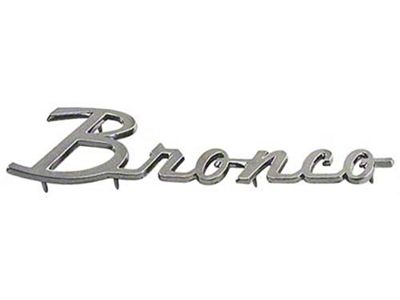Fender Ornament - Bronco - Chrome - With Hardware - Right Or Left
