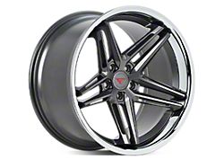 Ferrada Wheels CM1 Machine Black with Chrome Lip Wheel; 20x9; 35mm Offset (93-02 Firebird)