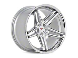 Ferrada Wheels CM1 Machine Silver with Chrome Lip Wheel; Rear Only; 20x10; 40mm Offset (93-02 Firebird)