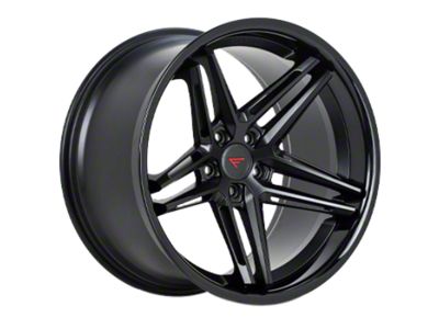 Ferrada Wheels CM1 Matte Black with Gloss Black Lip Wheel; Rear Only 20x10; 40mm Offset (93-02 Firebird)