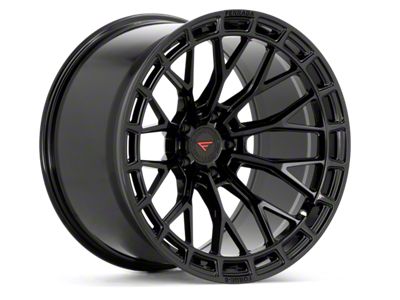 Ferrada Wheels FR12 Obsidian Black Wheel; Rear Only 20x10; 40mm Offset (93-02 Firebird)