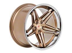 Ferrada Wheels CM1 Brushed Cobre with Chrome Lip Wheel; Rear Only; 20x10; 28mm Offset (82-92 Camaro)
