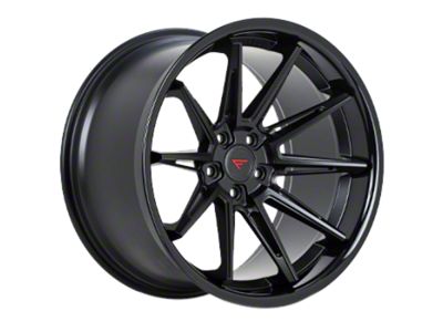 Ferrada Wheels CM2 Matte Black with Gloss Black Lip Wheel; Rear Only 20x10; 40mm Offset (82-92 Firebird)