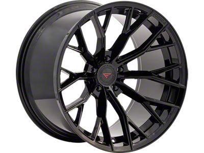 Ferrada Wheels FR9 Obsidian Black Wheel; Rear Only; 20x10; 28mm Offset (82-92 Firebird)
