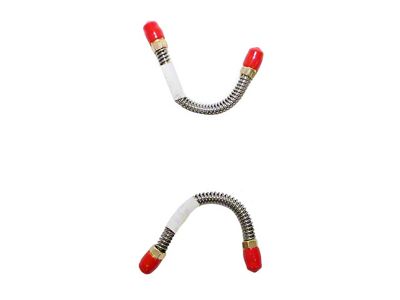 Fine Lines Caliper Transfer Tubes; 1/2L, 7/16R; Steel (67-68 Camaro)