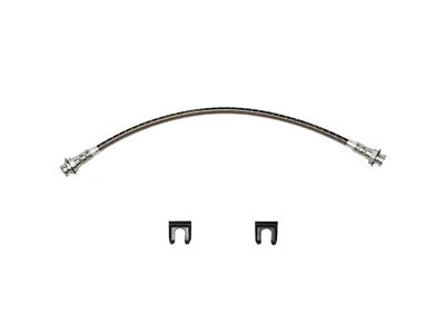 Fine Lines Front Brake Hose; Stainless (1967 Camaro w/ Front Drum Brakes)