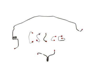 Fine Lines Front Brake Line Kit with Armor on Proportioning Valve Line; Steel (1970 Camaro w/ Power Disc Brakes)