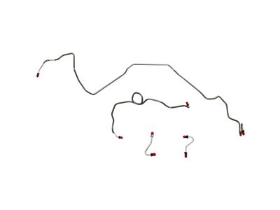 Fine Lines Front Brake Line Kit for Course Thread Fittings in Master Cylinder; Stainless (89-92 V6 Camaro)