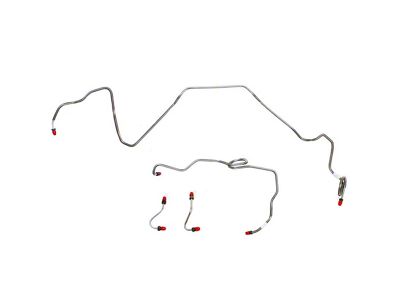 Fine Lines Front Brake Line Kit for Fine Thread Fittings in Master Cylinder; Stainless (86-89 2.5L, 2.8L Camaro)