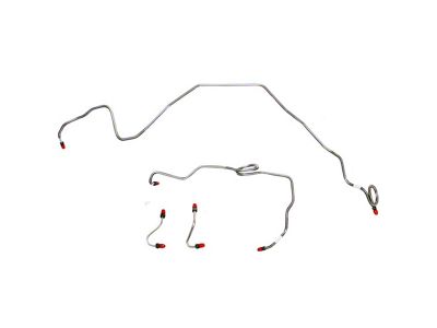Fine Lines Front Brake Line Kit for Fine Thread Fittings in Master Cylinder; Stainless (86-89 V8 Camaro)