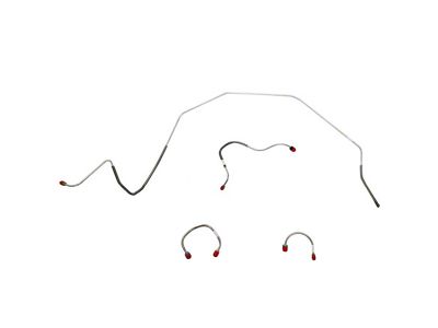 Fine Lines Front Brake Line Kit; Stainless (67-68 Camaro w/ Non-Powered Drum Brakes)